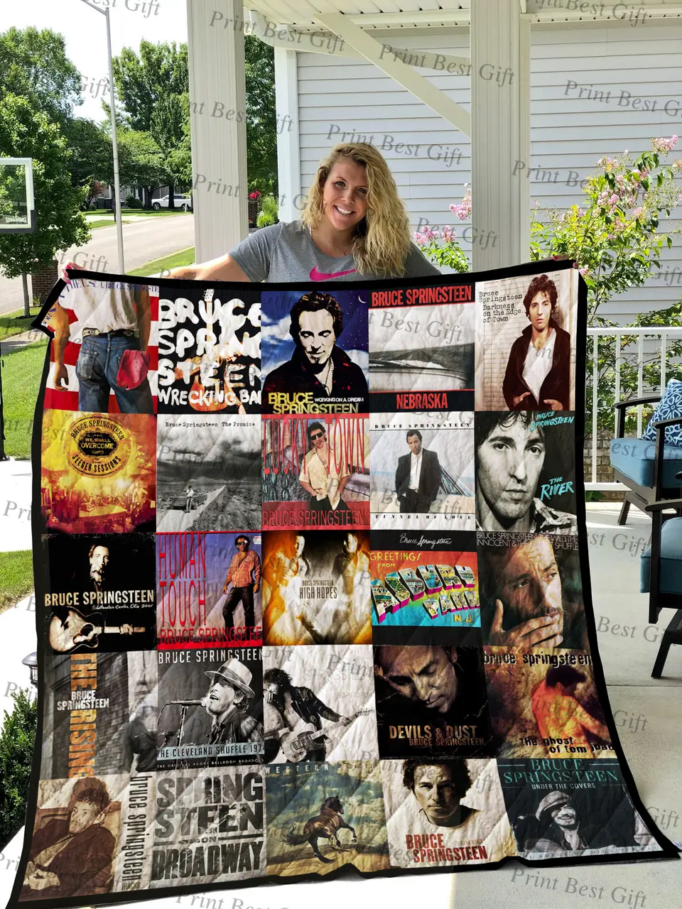 Bruce Springsteen Albums Cover Poster Quilt and Home Decor