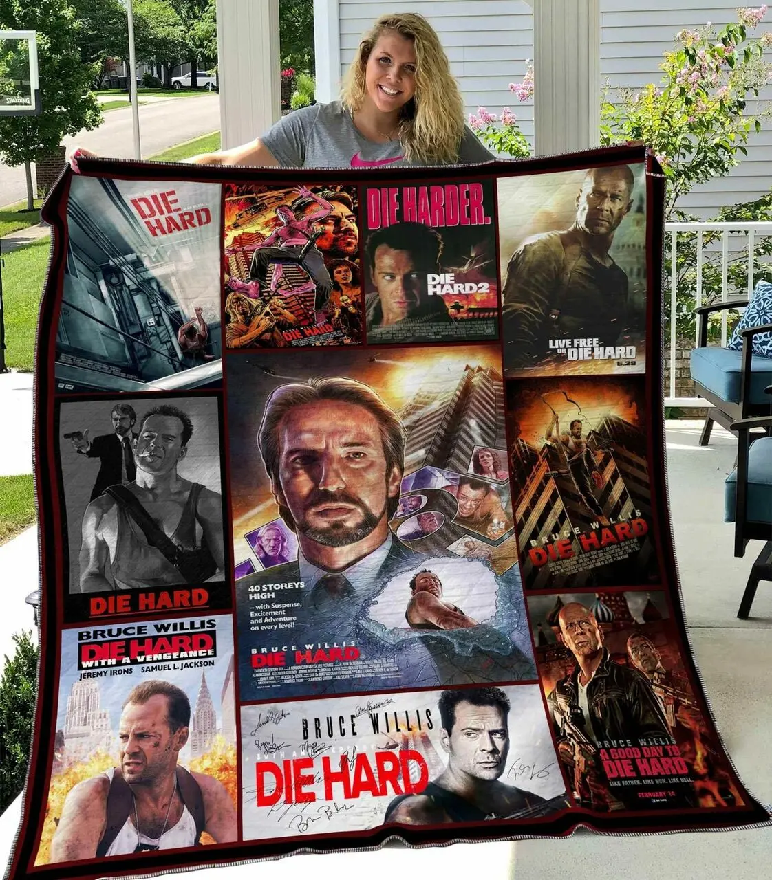 Bruce Willis Blanket Th2906 Quilt and Home Decor