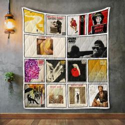 Bruno Mars Album Covers Quilt Blanket and Home Decor