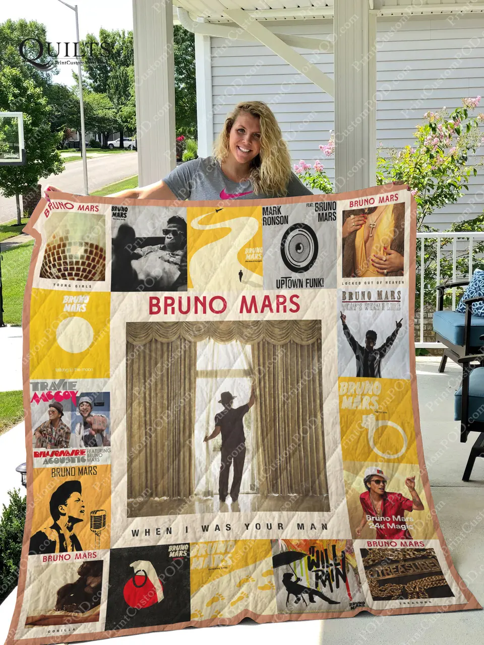 Bruno Mars Albums Quilt Blanket For Fans Ver 17 and Home Decor