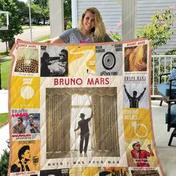 Bruno Mars Albums Quilt Blanket For Fans Ver 17 and Home Decor