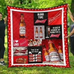 Budweiser Funny Gift Idea For Beer Lover Quilt and Home Decor