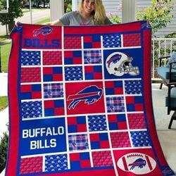 Buffalo Bills Quilt Blanket 05 and Home Decor