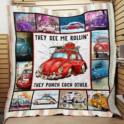 Bug Car Quilt Blanket Abc07113413 and Home Decor