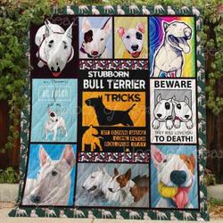 Bull Terrier Blanket Kc1807 Quilt and Home Decor