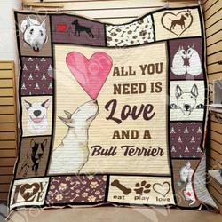 Bull Terrier Dog Blanket Lnt1012023 Quilt Blanket and Home Decor