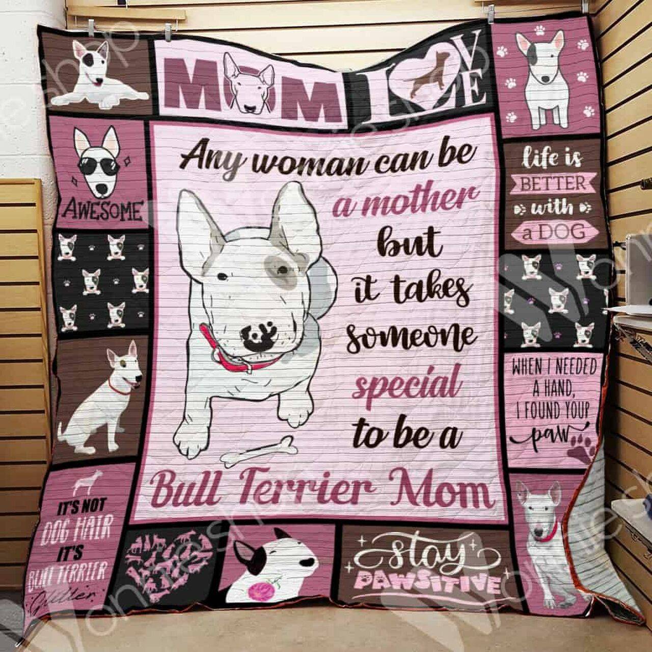 Bull Terrier Dog Quilt Blanket Dhc0102924Td and Home Decor