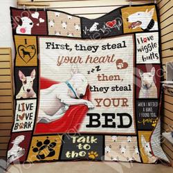 Bull Terrier Dog Quilt Blanket Dhc05021221Td and Home Decor