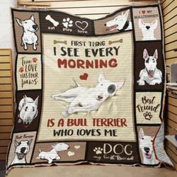 Bull Terrier Ht 27121911 3D Customized Quilt and Home Decor