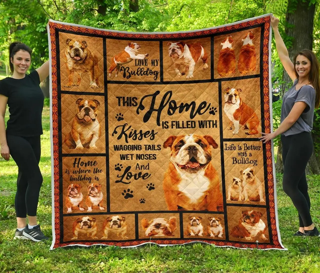 Bulldog Home Quilt Blanket Dhc09121635Dd and Home Decor
