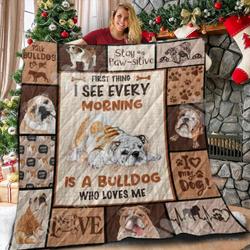BullDog Morning The Empress 3D Customized Quilt and Home Decor