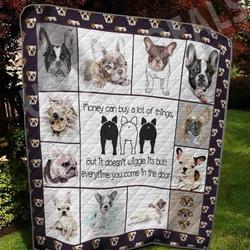 Bulldog Uh Oh Bl Ah Quilt Derqys and Home Decor