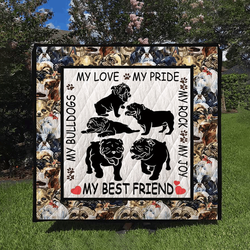 Bulldog V2 NTD141298 3D Customized Quilt and Home Decor