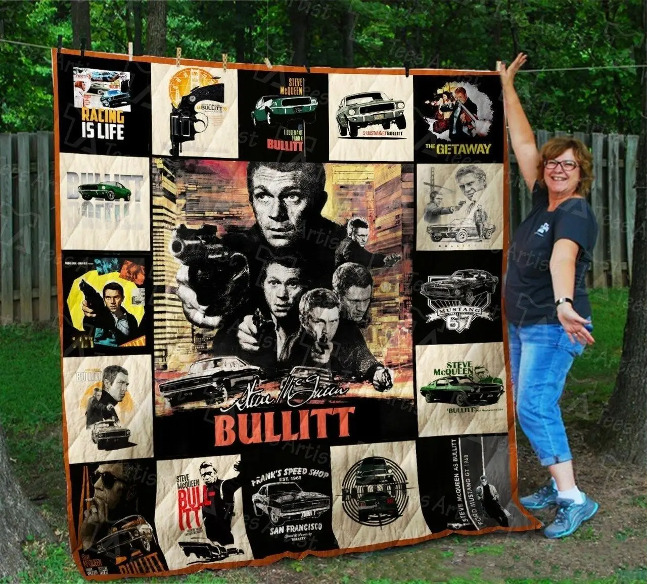 Bullitt Quilt Blanket 01770 and Home Decor