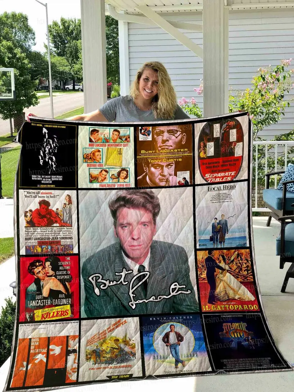 Burt Lancaster Quilt Blanket 01 and Home Decor