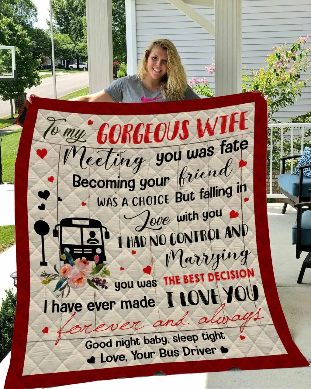 Bus DriverS Wife Blanket Htt-Qhg00059 Quilt and Home Decor