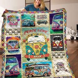 Bus Hippie Quilt Blanket C9B050301TA and Home Decor