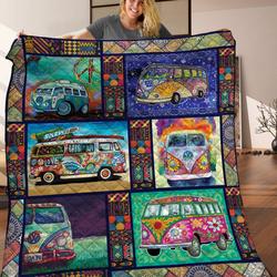 Bus Hippie Quilt Blanket C9B280201TA and Home Decor
