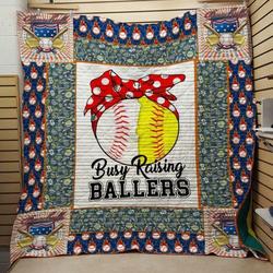 Busy Raising Baseball Quilt Blanket  Quilt and Home Decor