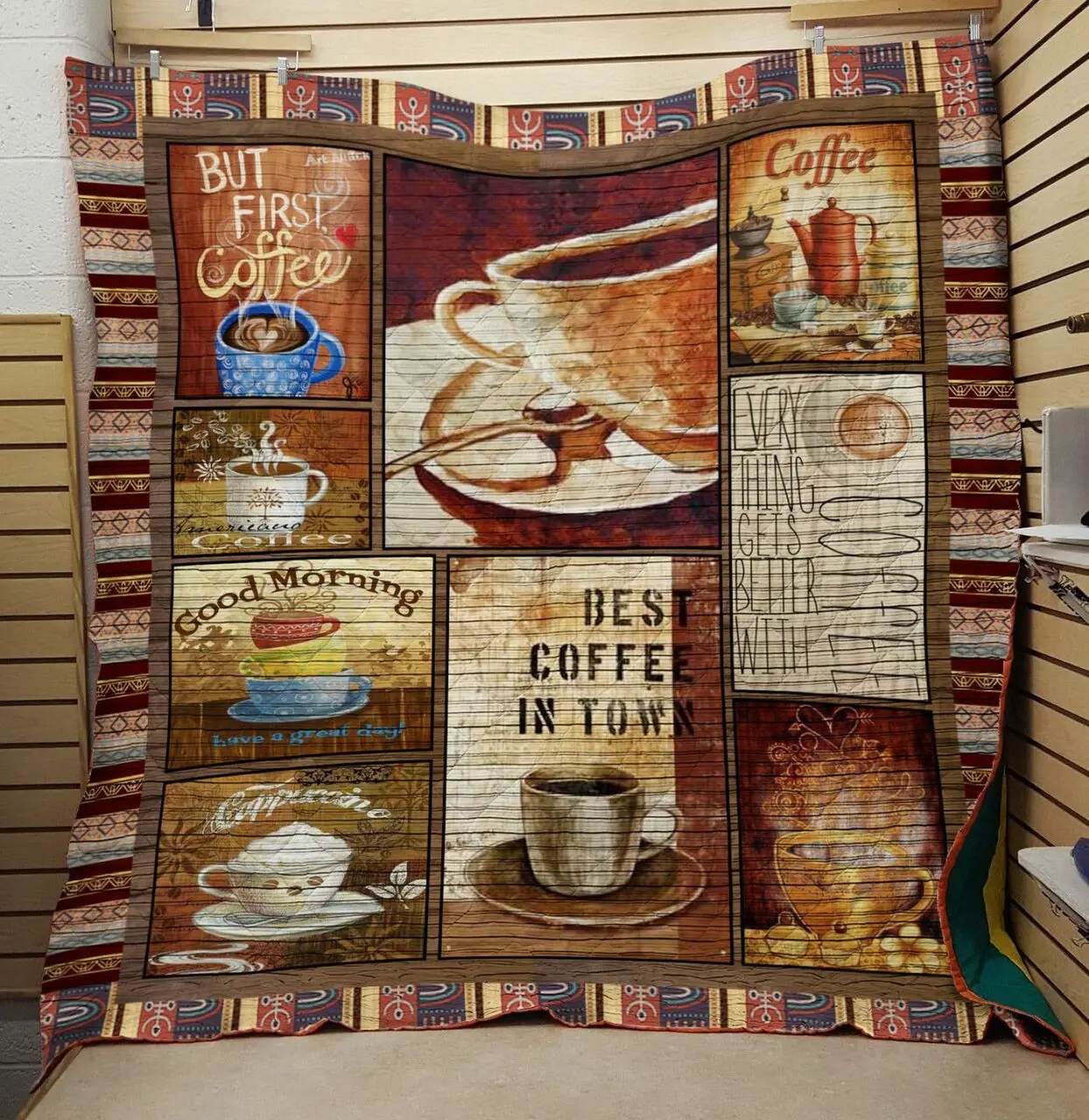 But First Coffee Quilt and Home Decor