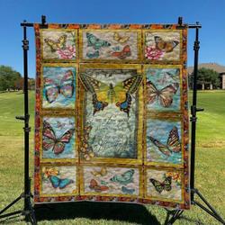 Butterfly 2 DHCCNA0909 Quilt Blanket and Home Decor