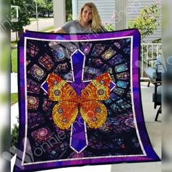 Butterfly Cross Quilt Blanket Dhc0602900Td and Home Decor