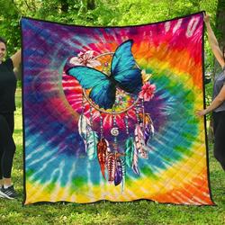 Butterfly Dreamcatcher Tie Dye Cl07110034Mdq Quilt Blanket and Home Decor