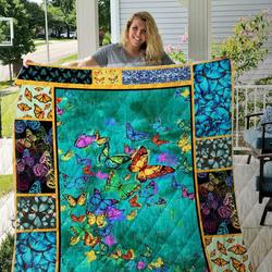 Butterfly Fly Day Ql Quilt Blanket Dhc03011589Dd and Home Decor