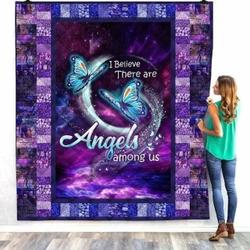 Butterfly I Belive There Are Angle Among Us Quilt Jfc and Home Decor