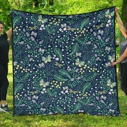 Butterfly Leaves Pattern DHCDHC DT1910 Quilt Blanket and Home Decor
