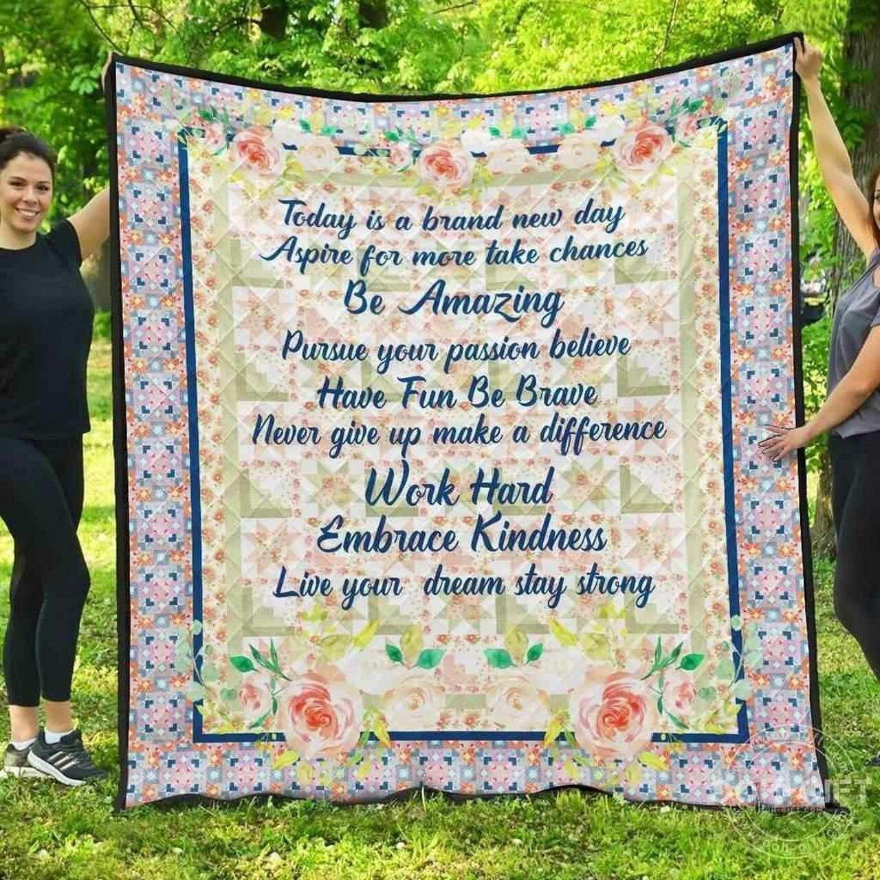 Butterfly Live Your Fream Stay Strong Blanket Th0807 Quilt and Home Decor