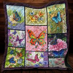 Butterfly Love Time Quilt Blanket ABC07114013 and Home Decor