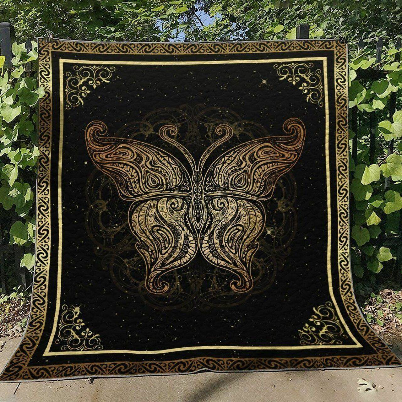 Butterfly Qn130707 Quilt Blanket and Home Decor