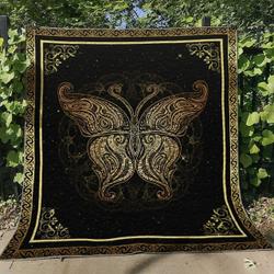 Butterfly Qn130707 Quilt Blanket and Home Decor