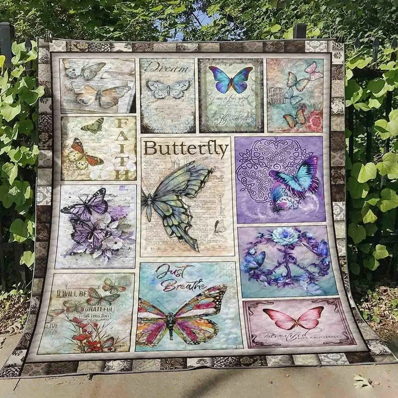 Butterfly Quilt Blanket ABC07112952 and Home Decor