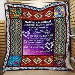 Butterfly Quilt Blanket ABC07113046 and Home Decor
