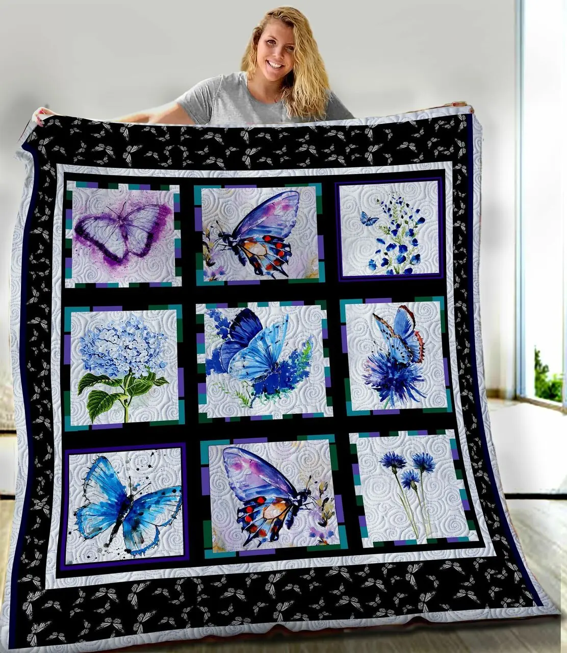 Butterfly Quilt Blanket C9B200203NM and Home Decor