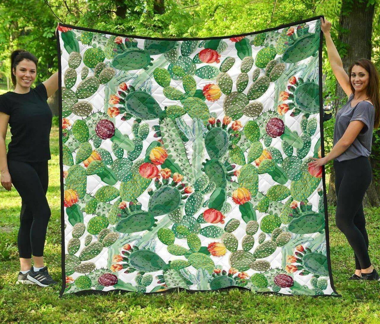 Cactus Design Pattern Copy DHCDHC DT1910 Quilt Blanket and Home Decor