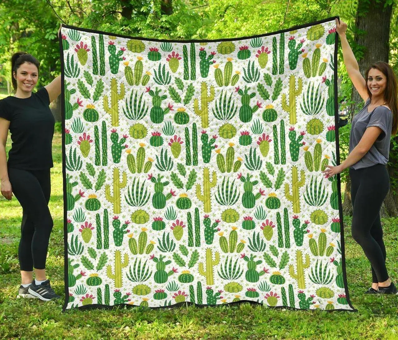 Cactus Pattern DHCDHC DT1910 Quilt Blanket and Home Decor