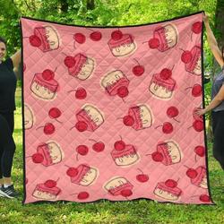 Cake Cherry Pattern DHCDHC DT1910 Quilt Blanket and Home Decor
