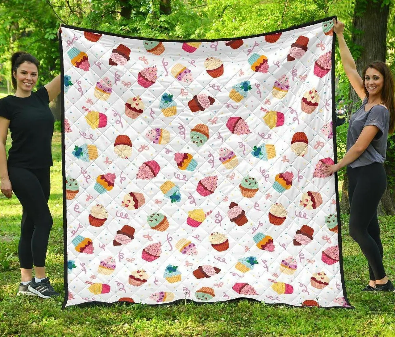 Cake Cupcake Design Pattern DHCDHC DT1910 Quilt Blanket and Home Decor