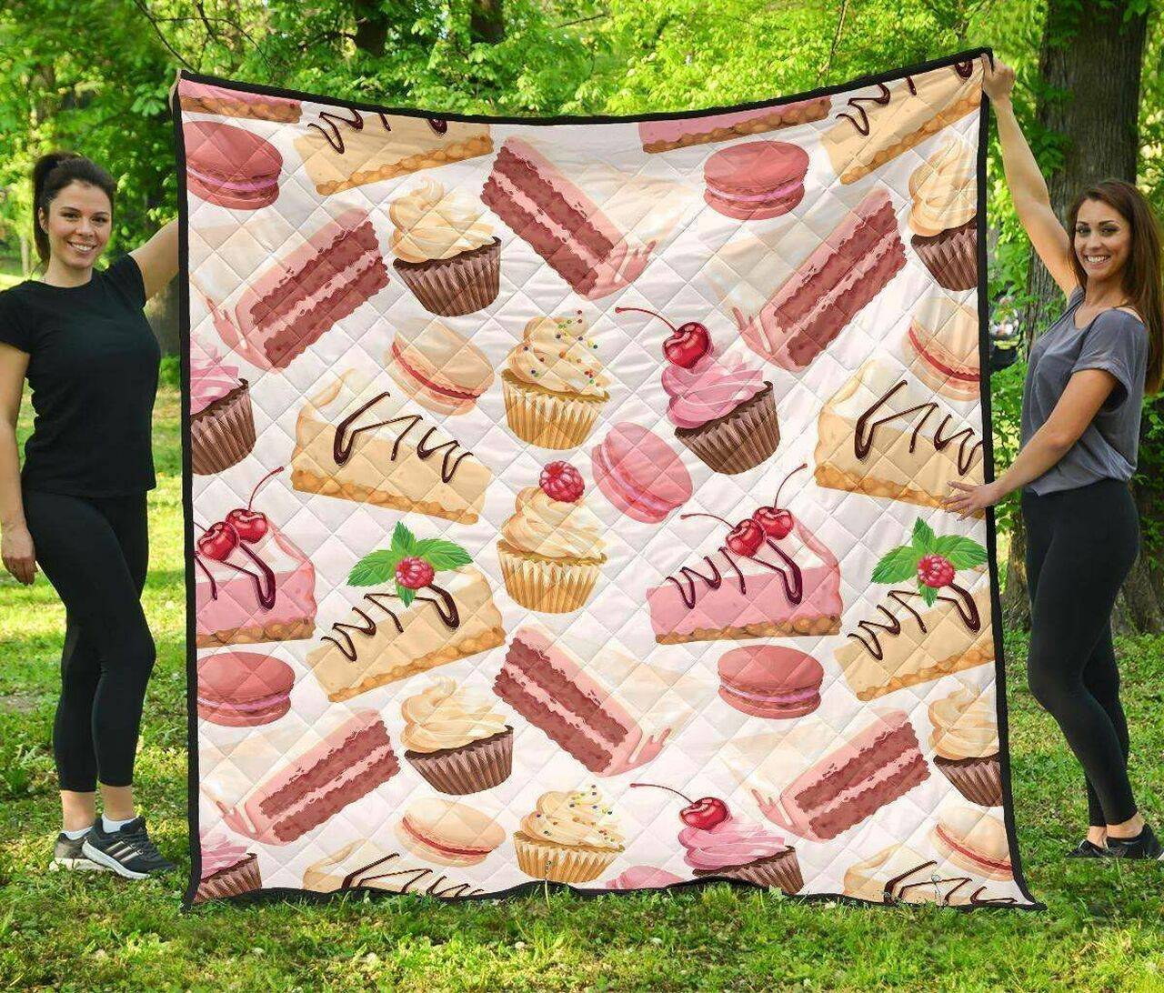 Cake Cupcake Sweets Pattern DHCDHC DT1910 Quilt Blanket and Home Decor