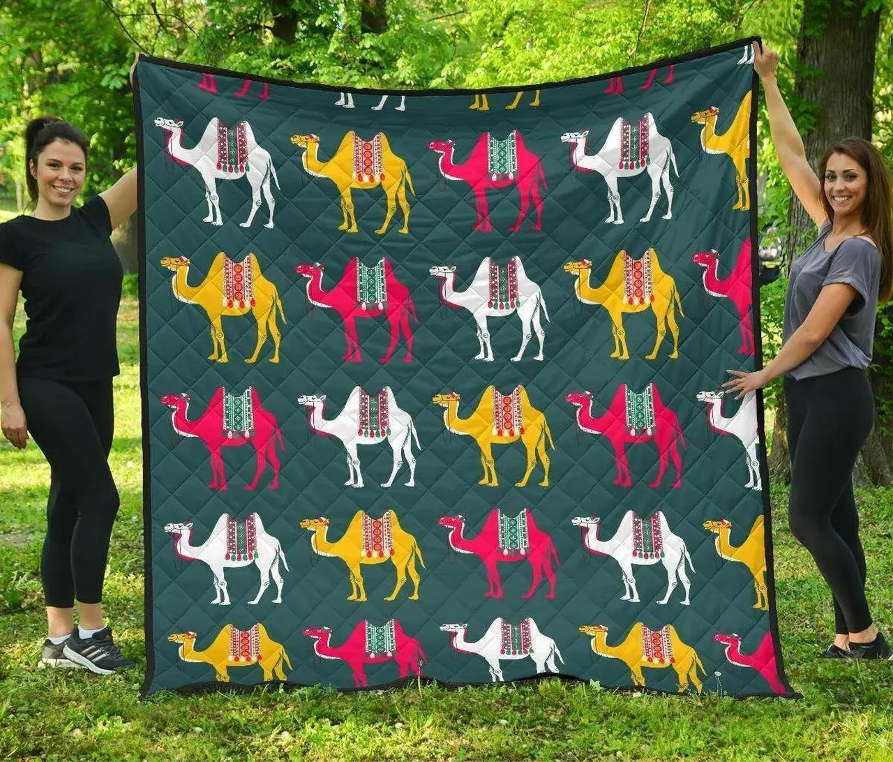Camel Pattern DHCDHC DT1910 Quilt Blanket and Home Decor