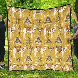 Camels Ethnic Motif Pattern DHCDHC DT1910 Quilt Blanket and Home Decor