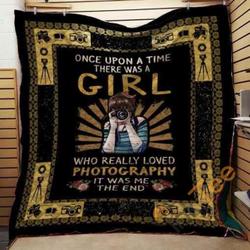Camera Girl Blanket TH0907 Quilt and Home Decor