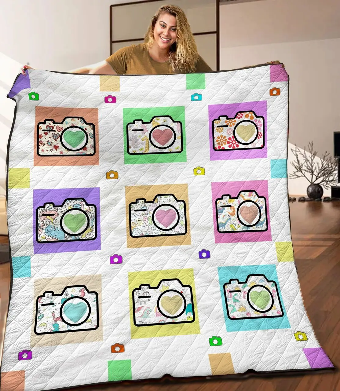 Camera Quilt Blanket C9B140307TH and Home Decor