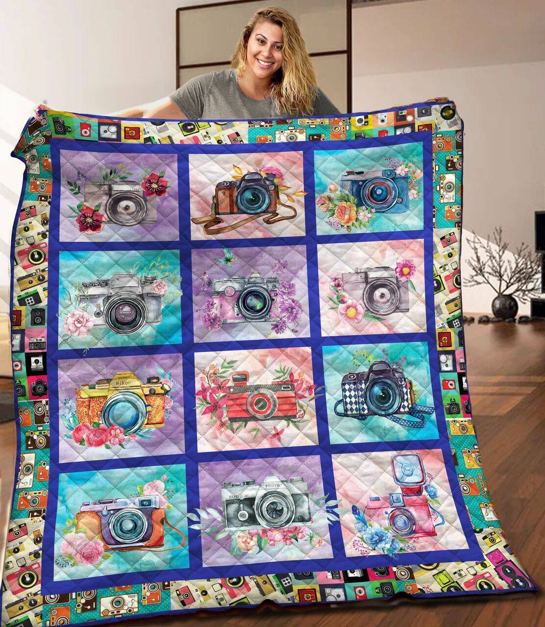 Camera Quilt Blanket C9B250302TA and Home Decor