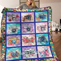 Camera Quilt Blanket C9B250302TA and Home Decor