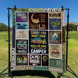 Camper DHCKL0909 Quilt Blanket and Home Decor