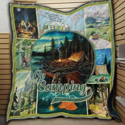 Camping Ad Quilt Ltt and Home Decor